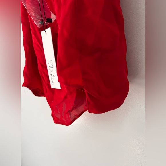 NWT Parker Red Cayenne M Silk Tank - Picture 2 of 5